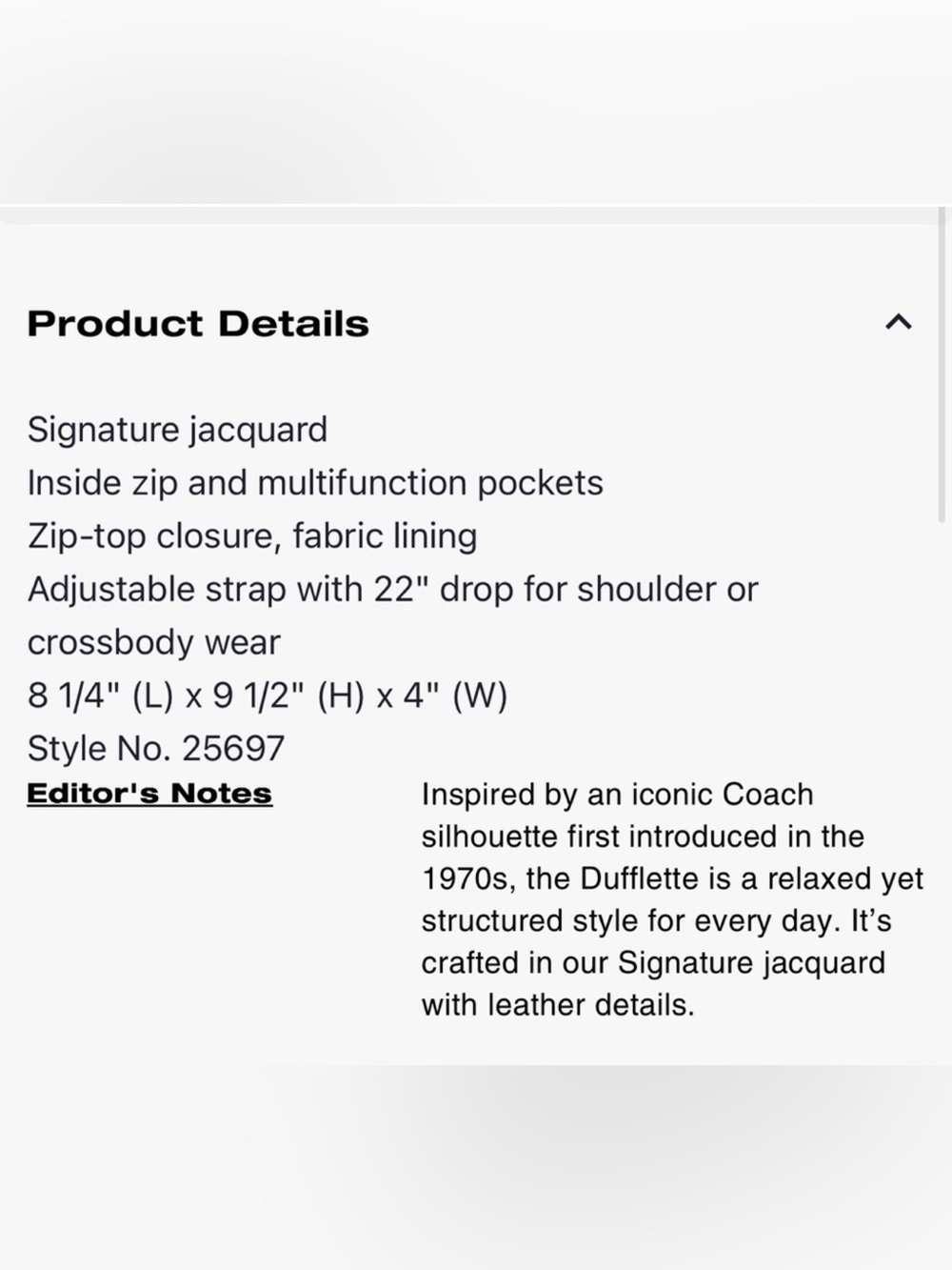 Coach Signature Dufflette - Picture 4 of 4
